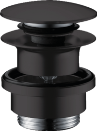 Ventilis push - open Hasngrohe 1.1/4", juodas matinis