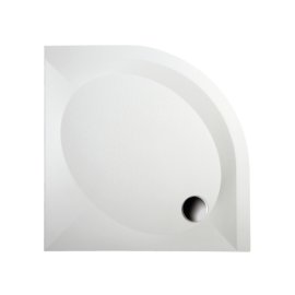 Dušo padėklas PAA ART 100x100 su panele ir kojelėmis, baltas (radius 550)