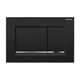 Vandens nuleidimo mygtukas Geberit Sigma20 Square, juodas matinis/chromas