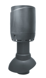Ventiliacijos kaminėlis su gaubtu Vilpe Flow 110P-300 pilkas