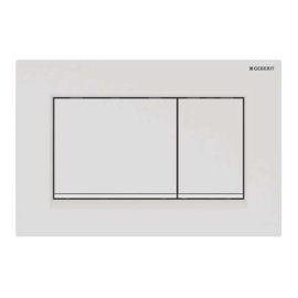 Vandens nuleidimo mygtukas Geberit Sigma20 Square, baltas matinis/baltas blizgus