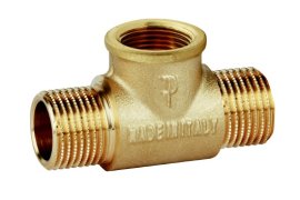 Trišakis Pattaroni išoriniu / vidiniu/ išoriniu sriegiu 1/2“ žalvaris