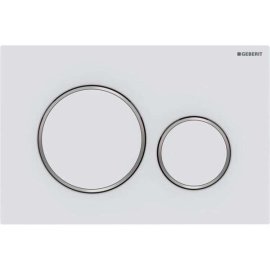 Vandens nuleidimo mygtukas Geberit Sigma50 Round, matinis baltas/chromas