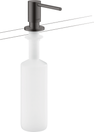 Įmontuojamas skysto muilo/indų ploviklio dozatorius AXOR Uno, 500 ml, šlifuoto juodo chromo spalvos (Brushed Black Chrome)