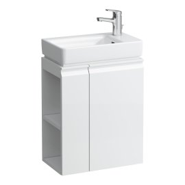 Spintelė praustuvui Laufen PRO S 470x275x605 mm, durų lankstai dešinėje, lentynos kairėje, tinka praustuvui 815954, spalva - balta