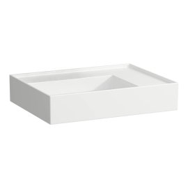 Praustuvas Laufen KARTELL 600x460x120 mm, platus kraštas dešinėje, be angos maišytuvui, be perlajos