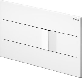 WC mygtukas  Viega Prevista Visign for More 201, baltas nerūdijantis plienas