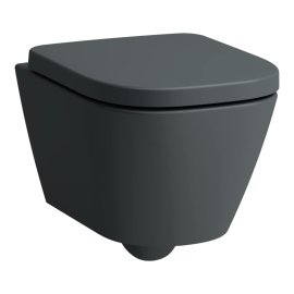 Pakabinamas unitazas Laufen MEDA, Rimless, tylus sūkurinis nuplovimas 'Silent flush', spalva - Graphite matt