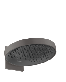 Dušo galva su laikikliu iš sienos HANSGROHE Rainfinity 360, 1 srovės, spalva - šlifuoto juodo chromo (brushed black chrome)