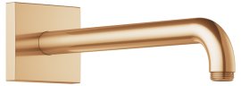 Alkūnė dušo galvai iš sienos 450mm, kvadratinė apdaila,  brushed bronze