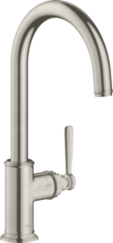 Plautuvės maišytuvas AXOR Montreux 260 su sukiojamu snapu, nerūdijančio plieno spalvos (Stainless Steel Finish)