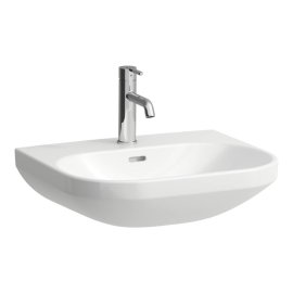 Praustuvas Laufen LUA 550x460x180 mm, su 1 anga maišytuvui viduryje, spalva - balta LCC (LAUFEN Clean Coat)