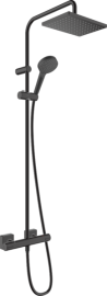 Termostatinė dušo sistema HANSGROHE Vernis Shape 230, 1 srovės, EcoSmart, spalva - juoda matinė (matt black)