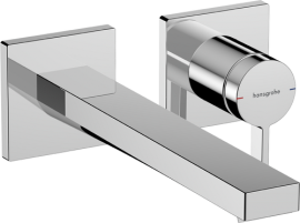 Praustuvo maišytuvas HANSGROHE Tecturis E 225 EcoSmart+, iš sienos, su neužsidarančiu dugno vožtuvu, spalva - chromo (chrome)