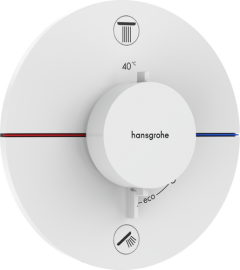 Dekoratyvinė dalis potinkiniam termostatiniam dušo maišytuvui HANSGROHE ShowerSelect Comfort S, 2 funkcijos, spalva - balta matinė