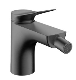 Bidė maišytuvas HANSGROHE Vivenis su dugno vožtuvu, spalva - šlifuoto juodo chromo (brushed black chrome)