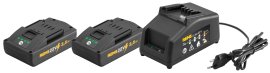 Rinkinys Power-Pack 22 V 2,5 Ah + 2,5 Ah + 90 W, 108 Wh