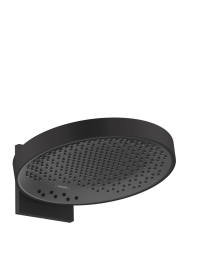 Dušo galva su laikikliu iš sienos HANSGROHE Rainfinity 360, 3 srovių, spalva - juoda matinė (matt black)