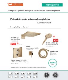Komplektas potinkinis termostatinis "5 in 1", brushed bronze (stačiakampis), Raindance E 30