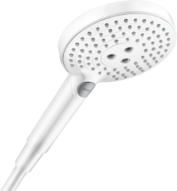 Rankinė dušo galva HANSGROHE Raindance Select S 120, 3 srovių, EcoSmart, spalva - balta matinė (matt white)