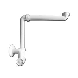 Sifonas Jika praustuvui, vietą taupantis (baldinis)