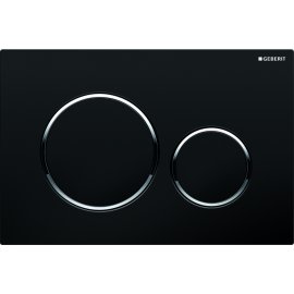 Vandens nuleidimo mygtukas Geberit Sigma20 Round, juodas/chromas