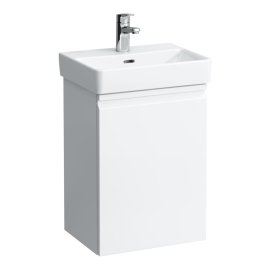 Spintelė praustuvui Laufen PRO S 415x320x580 mm, 1 durelės, lankstai dešinėje, 1 stiklinė lentynėlė, tinka praustuvui 815961, spalva - balta