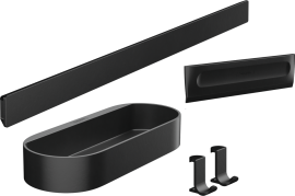 Vonios aksesuarų rinkinys Hansgrohe WallStoris, juodas matinis