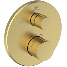Dekoratyvinė dalis vonios/dušo maišytuvui Ideal Standard Ceratherm T100, termostatinė, spalva - Bruched Gold