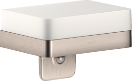 Muilo dozatorius AXOR Universal Softsquare su lentynėle, nerūdijančio plieno spalva (Stainless Steel Optic)