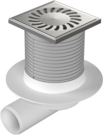 Trapas d50 Hydro plastikinis rėmelis, SUN grotelės, horizontalus 10x10cm