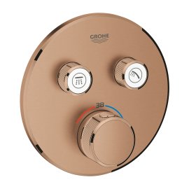 Dekoratyvinė dalis potinkinio dušo maišytuvo GROHE Grotherm SmartControl 2 funkcijų matinė vario spalvos