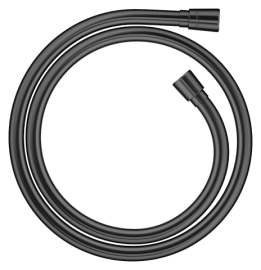 Dušo žarna AXOR ShowerSolutions, 1,25 m, metalo efektas, kūginės jungtys, poliruoto juodo chromo (Polished Black Chrome)