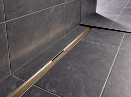 Dušo latako grotelės Geberit CleanLine80, 130 cm, šampaninė spalva