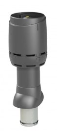 Ventiliacijos kaminėlis Vilpe FLOW 125P-IS-500 antracito (su gaubtu)