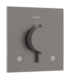 Dekoratyvinė dalis potinkiniam termostatiniam maišytuvui HANSGROHE Ecostat Comfort E, 2 funkcijos, spalva - šlifuoto juodo chromo