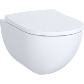 Pakabinamas unitazas Geberit Aniara Rimfree, su lėtai užsidarančiu dangčiu su greito nuėmimo vyriais