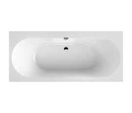 Vonia VILLEROY&BOCH Oberon 2.0 170 x 75 quaryl su sifonu baltais ir chromuotais dangteliais