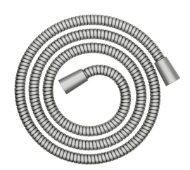 Dušo žarna, ilgis 1600mm, nerūdijančio plieno spalvos, pagaminta iš metalo
