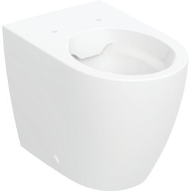 Puodas WC Geberit iCon Rimfree, pastatomas prie sienos, be keraminio bakelio, montavimui prie potinkinio rėmo.