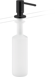 Įmontuojamas skysto muilo/indų ploviklio dozatorius AXOR Uno, 500 ml, matinis juodas