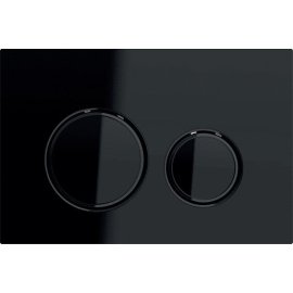 Vandens nuleidimo mygtukas Geberit Sigma50 Round, juodas stiklas/juodas chromas