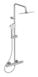 Dušo sistema IDEAL STANDARD Ceratherm50, termostatinė. Komplekte termostatinis maišytuvas,Ø250mm lietaus dušo galva(metalinė), 110 mm 3 funkcijų rankinis dušas, 1750mm IdealFlex dušo žarna