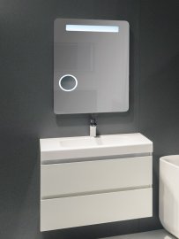 Veidrodis LY60x80 su LED apšvietimu ir kosmetiniu veidrodžiu