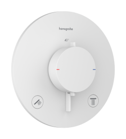 Dekoratyvinė dalis potinkiniam termostatiniam maišytuvui HANSGROHE Ecostat Comfort S, 2 funkcijos, spalva - balta matinė