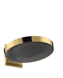 Dušo galva su laikikliu iš sienos HANSGROHE Rainfinity 360, 1 srovės, spalva - poliruoto aukso (polished gold optic)