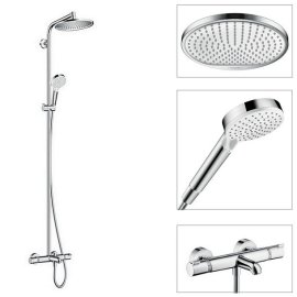 Termostatinė vonios/dušo sistema HANSGROHE Crometta S 240, 1 srovės, spalva - chromo (chrome)