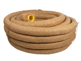 Drenažinis vamzdis FRӒNKISCHE su kokoso plaušo filtru Dn50/42 (rulonas - 50 m)