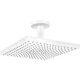 Dušo galva su laikikliu iš lubų HANSGROHE Raindance E 300, 1 srovės, spalva - balta matinė (matt white)