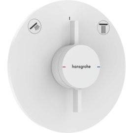 Dekoratyvinė dalis potinkiniam vonios/dušo maišytuvui HANSGROHE DuoTurn S, spalva - balta matinė (matt white)